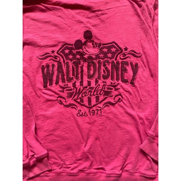 Disney Red Hoodie with Embroidery Walt Disney on back and chest Size Medium - Picture 1 of 8